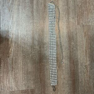 Rhinestone Belt.  Approx 45” total length. Adjustable.